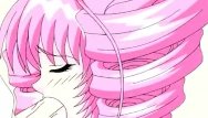 Cum hair video Hentai fuck with a pink-haired teen
