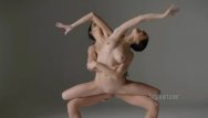 Satterfield sisters nude - Two sexy twin sisters dancing and performing nude gymnastic exercises toget