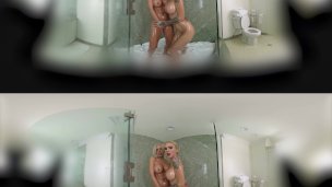 Two Hot Soaped Up Girls Playing With Each Other In Virtual Reality
