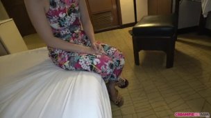 Asian girl fucked and creampied in hotel0