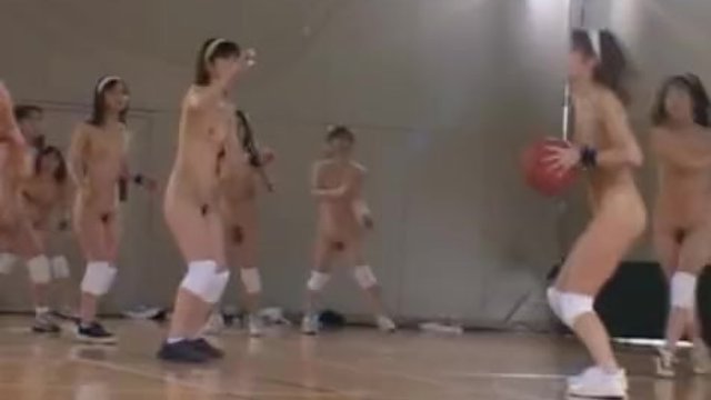 【全裸バレー】可愛いぷりぷりのお尻ちゃんがいっぱい！