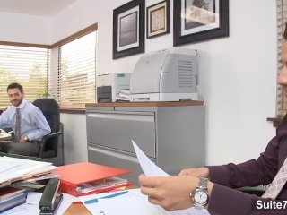 Sexy gay gets ass banged in the office