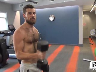 RawFuckBoys – Young hairy stud strokes big cock solo after hot workout